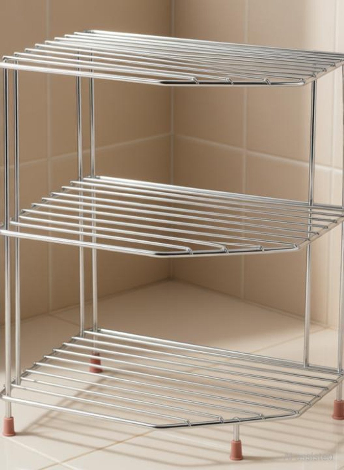 Image of PALOMINO Containers Kitchen Rack Stainless Steel 3-Tier Rack for Kitchen | Plate, Bowl & Shelf Organizer Stand Steel