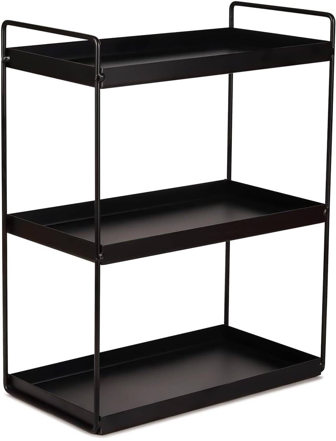 LuxeLookz Containers Kitchen Rack Iron Heavy Duty 3-Tier Metal Rack for Kitchen, Bathroom, Storage & Organizer — Kitchen Organizers & Racks