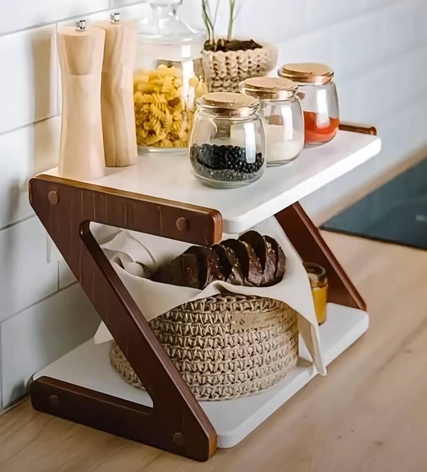 VRiddhi Creations Containers Kitchen Rack Wood spice rack organizer spice rack stand kitchen masala rack spice rack shelf — Kitchen Organizers & Racks