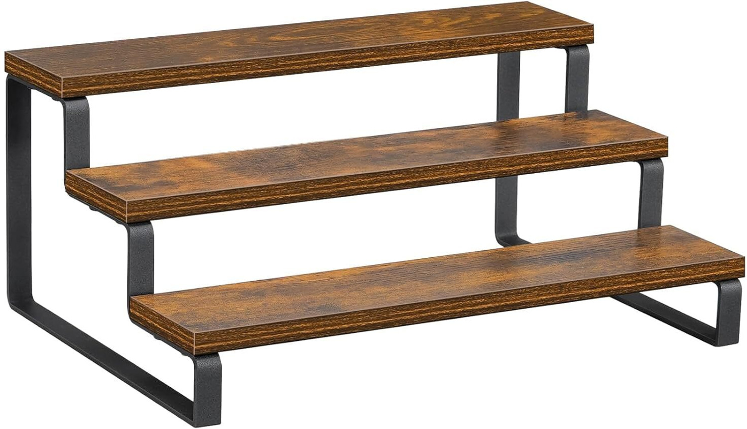 Image of DWHANDICRRAFT Containers Kitchen Rack Wood 3-Tier Engineer Wood Spice Rack for Kitche Countertop