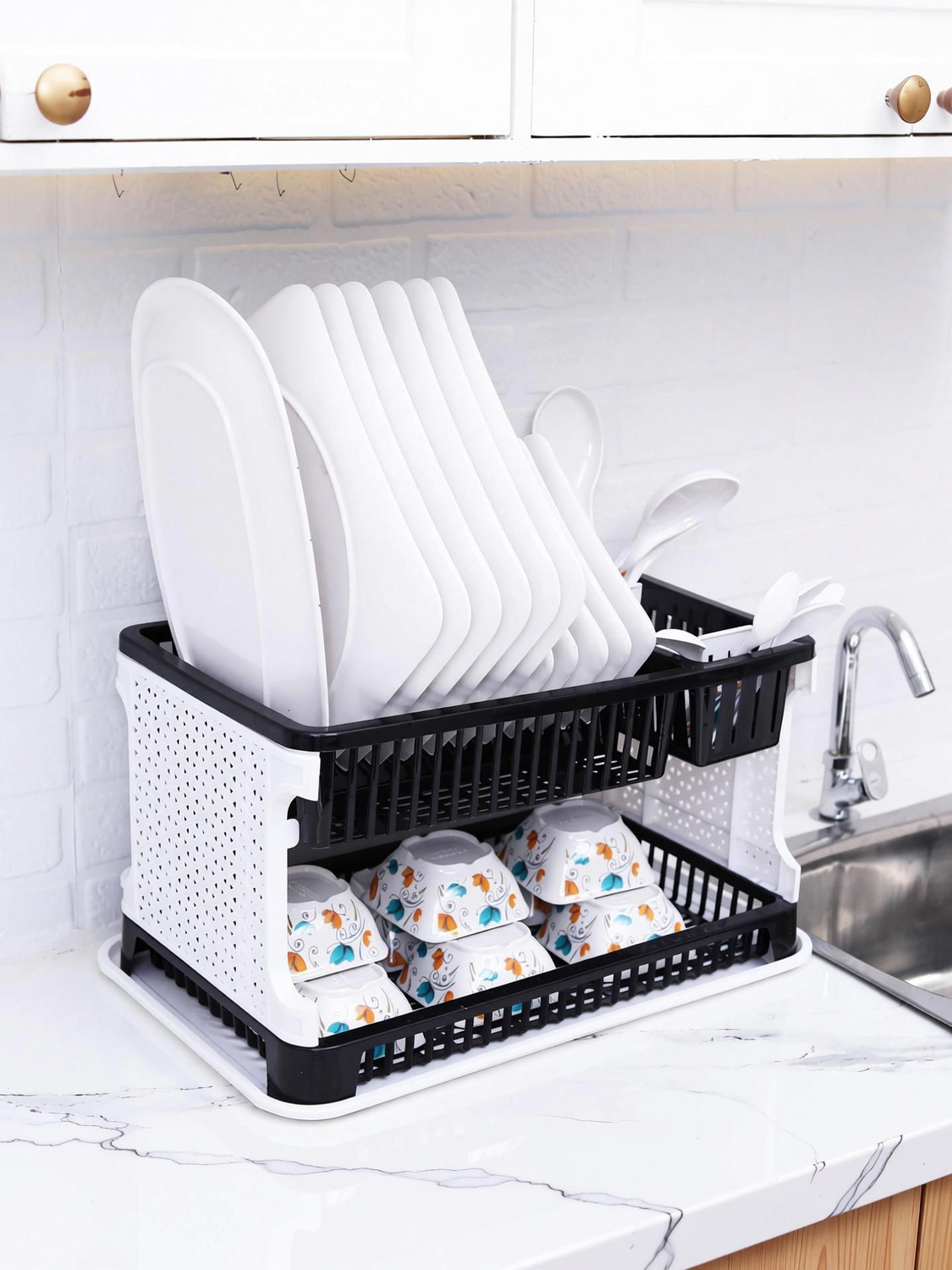 Image of Flipkart SmartBuy Dish Drainer Kitchen Rack Plastic Dish Drainer Kitchen Rack Plastic Kitchen