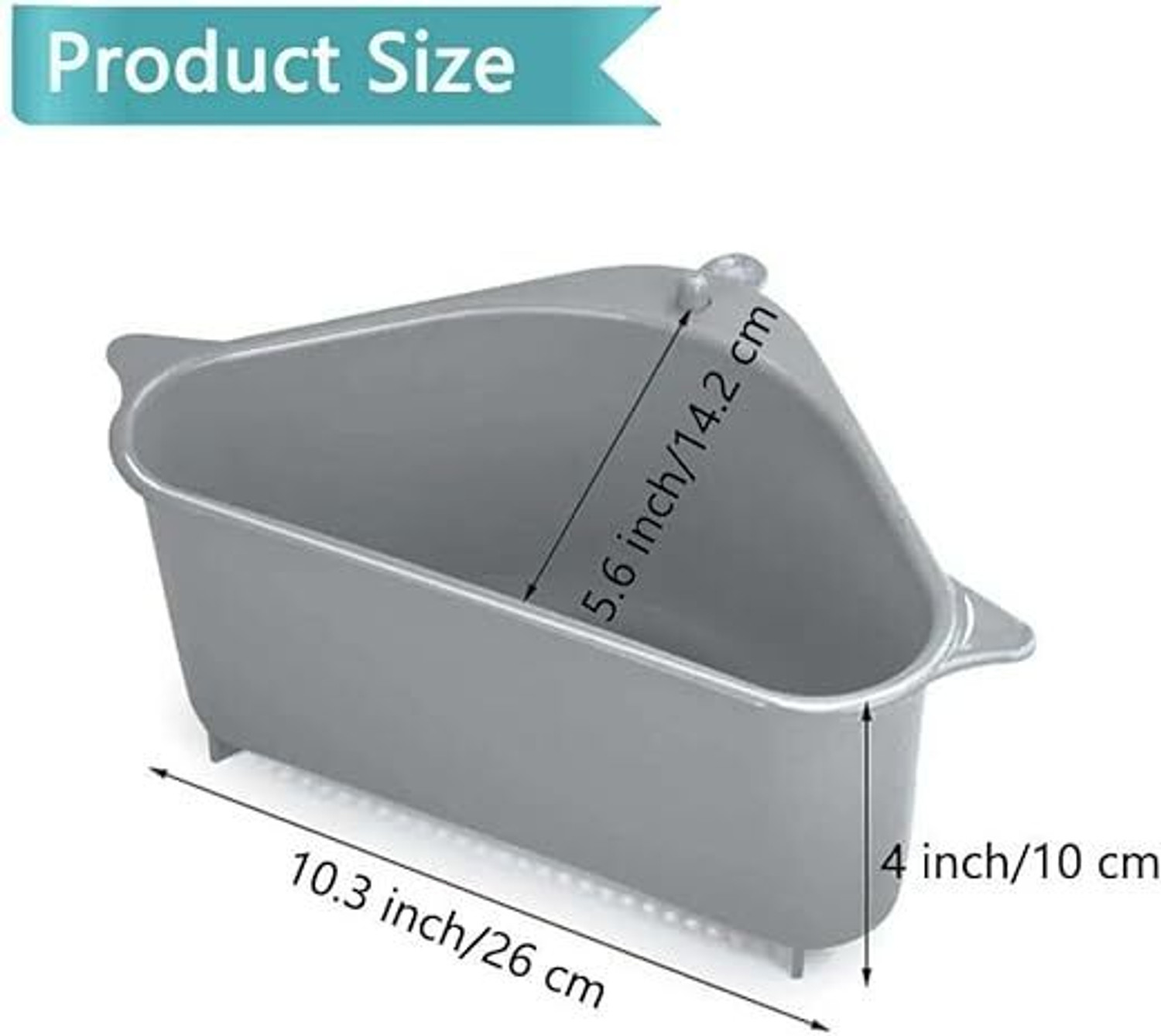 Image of AORDEY Dish Drainer Kitchen Rack Plastic Kitchen Sink Drain Basket Storage Dish Rack Organizer Sink Shelf Soap Sponge