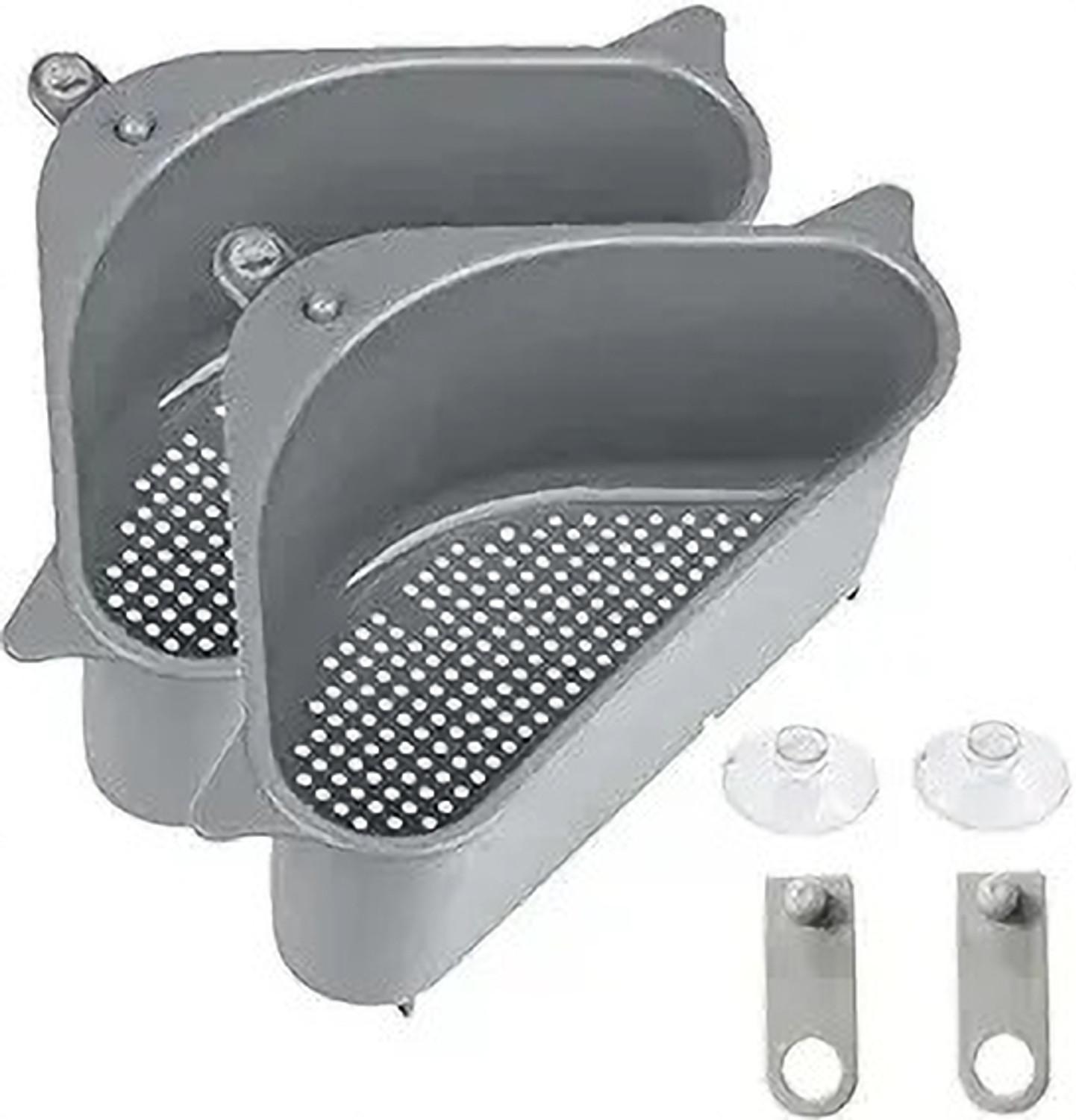 Image of AORDEY Dish Drainer Kitchen Rack Plastic Kitchen Sink Drain Basket Storage Dish Rack Organizer Sink Shelf Soap Sponge