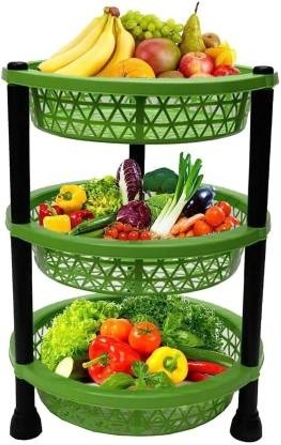 Image of REGOLITH ENTERPRISES Fruits /Vegetables Kitchen Rack Plastic Plastic Fruits /Vegetables Kitchen Rack