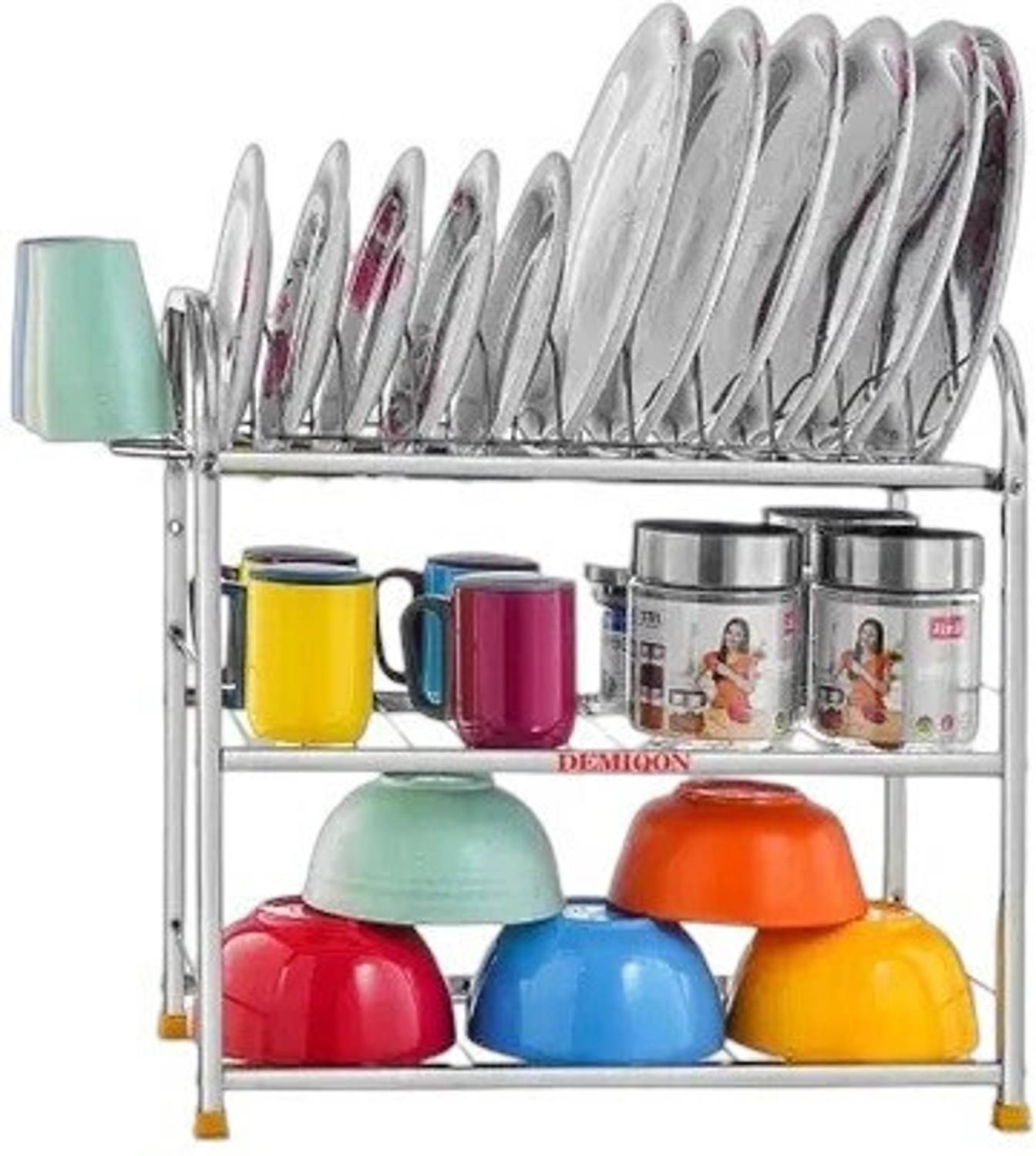 DEMIQON 3-Tier Dish Drying Rack - Image 4