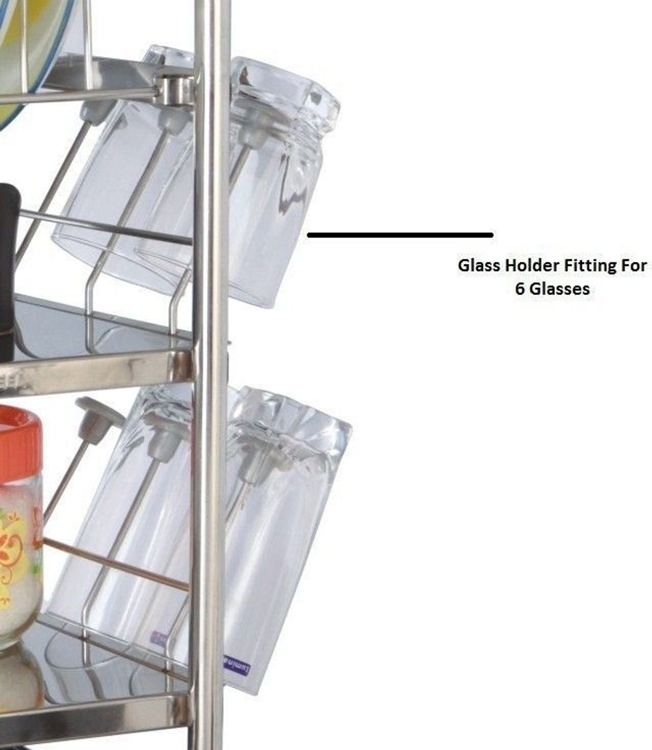 Image of Amol Utensil Kitchen Rack Steel Premium Stainless Steel Utensils Stand | Kitchen Organizers | Kitchen Stand