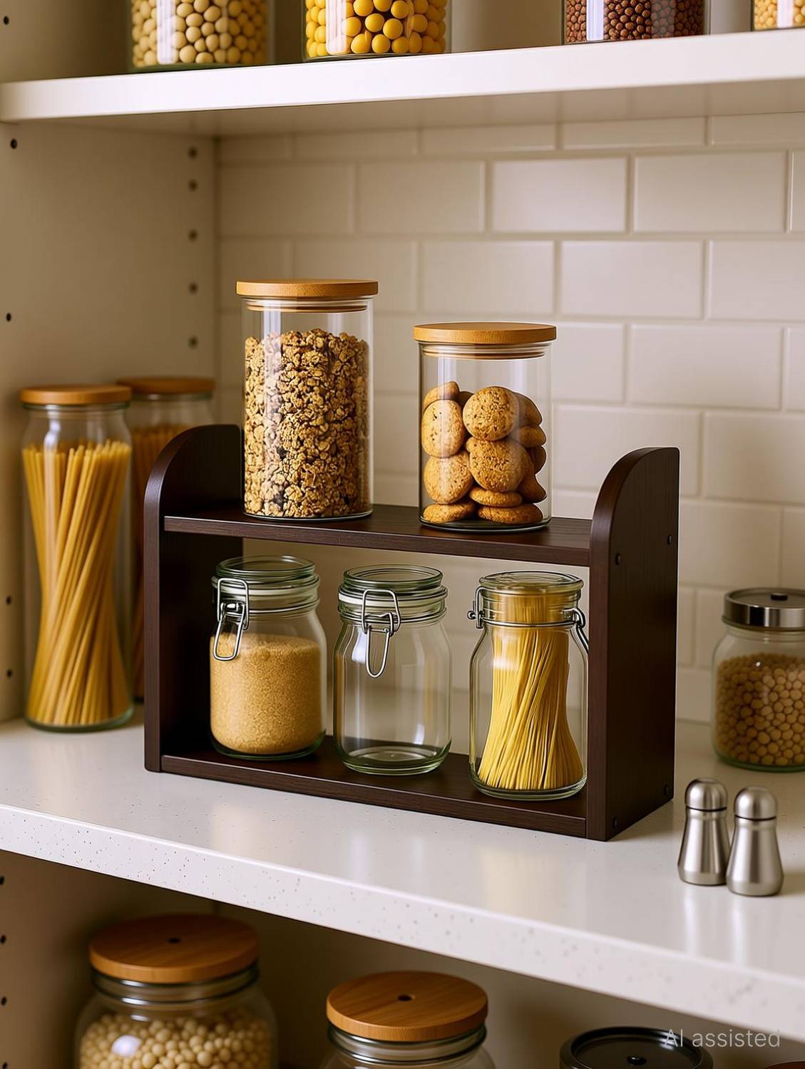 carvedcreation Containers Kitchen Rack Wood kitchen wear, ensuring long-term-rack