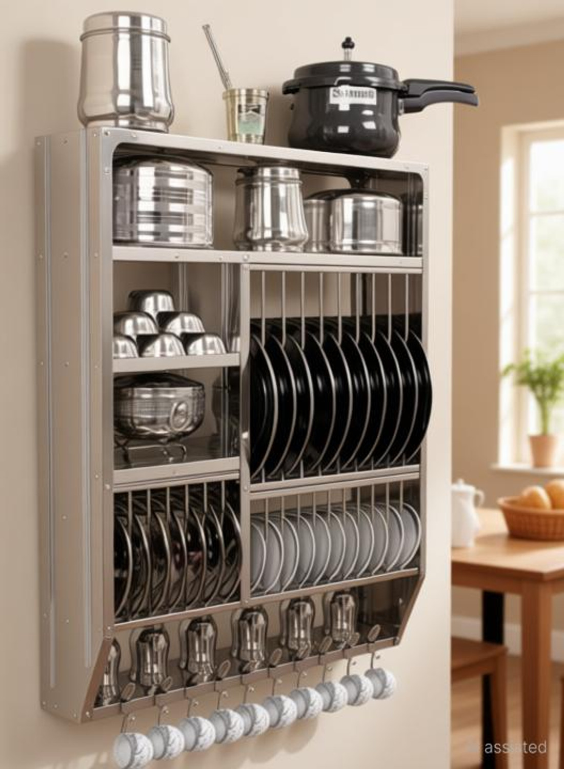 Image of Dev Dish Drainer Kitchen Rack Steel