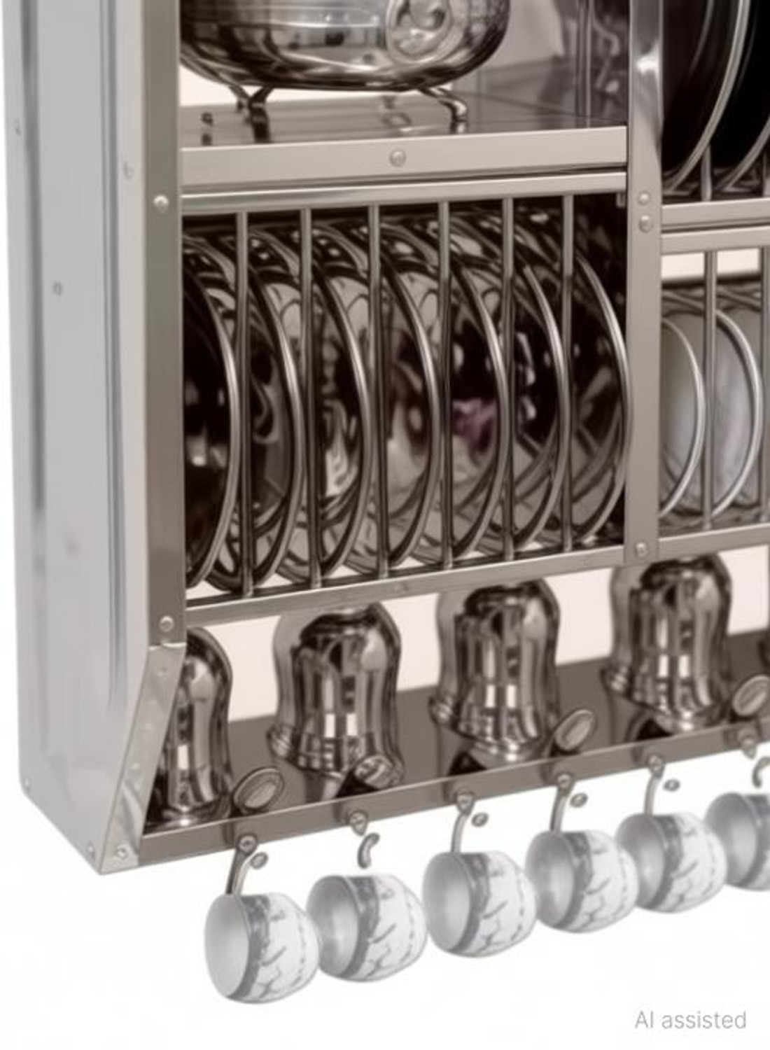 Image of Dev Dish Drainer Kitchen Rack Steel