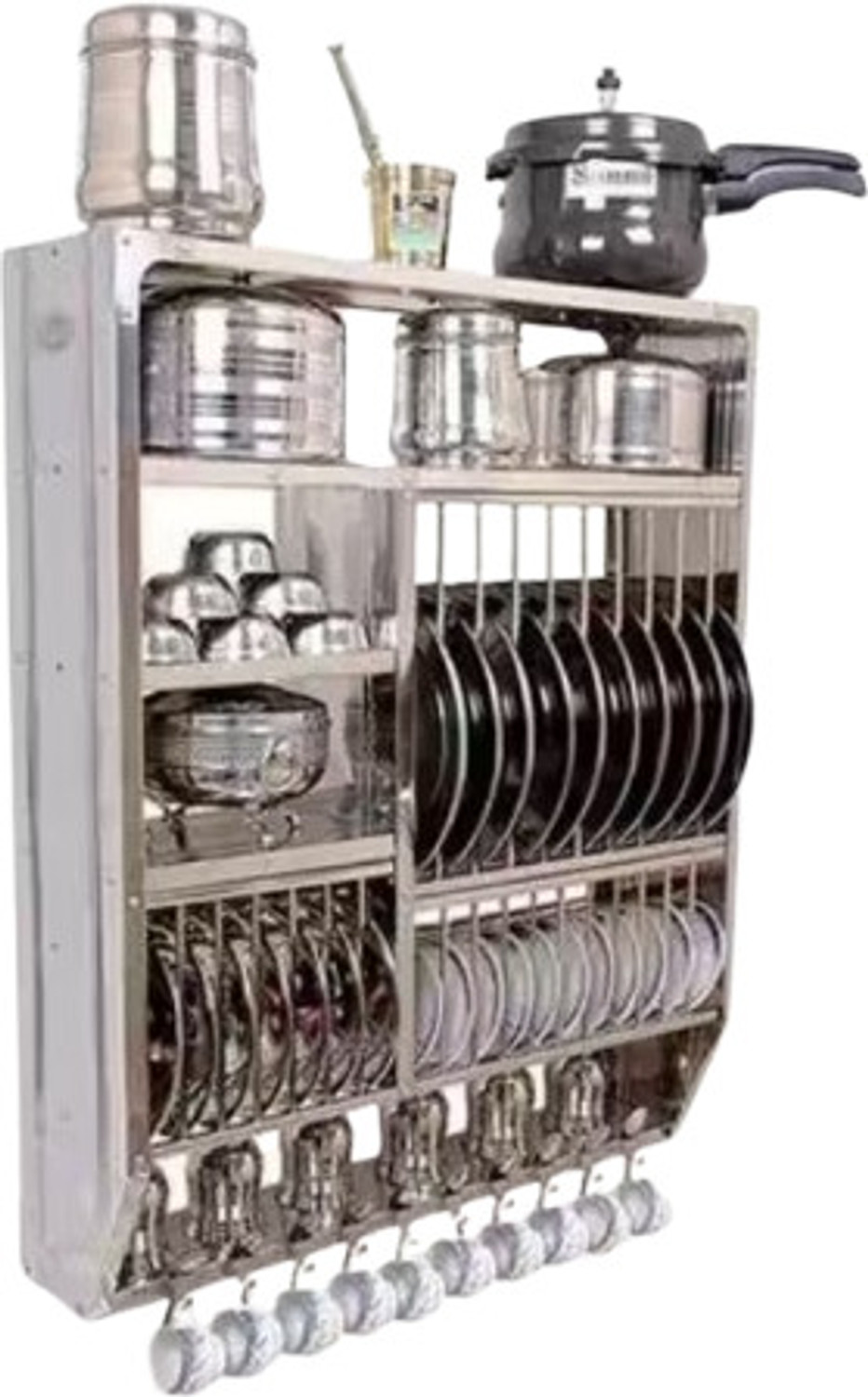 Image of Dev Dish Drainer Kitchen Rack Steel