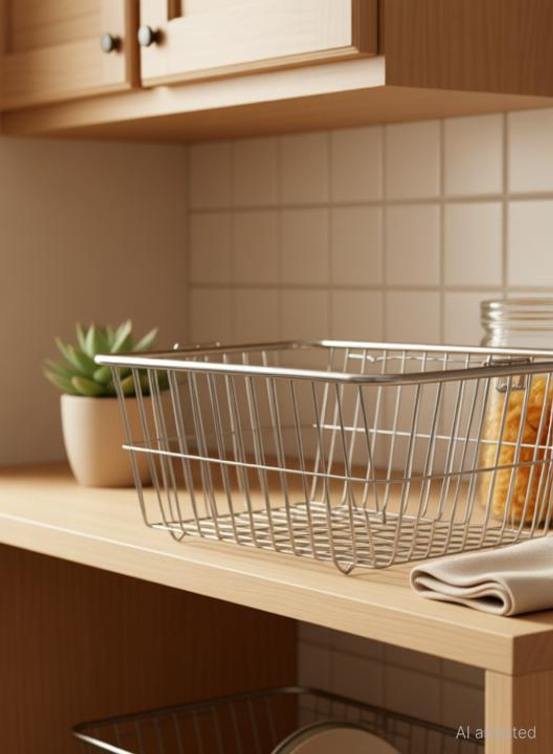 Image of BOBDA ENTERPRISE Dish Drainer Kitchen Rack Steel Stainless Steel Dish Drainer Kitchen Storage Rack,Kitchen Organizer Utensil Basket -Rectangle - Big. Plate Stand