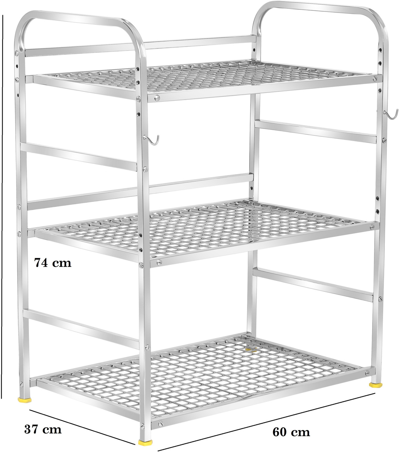 Image of Flipkart SmartBuy Utensil Kitchen Rack Steel Utensil Kitchen Rack /Microwave rack /stand /Storage Stand /oven Stand