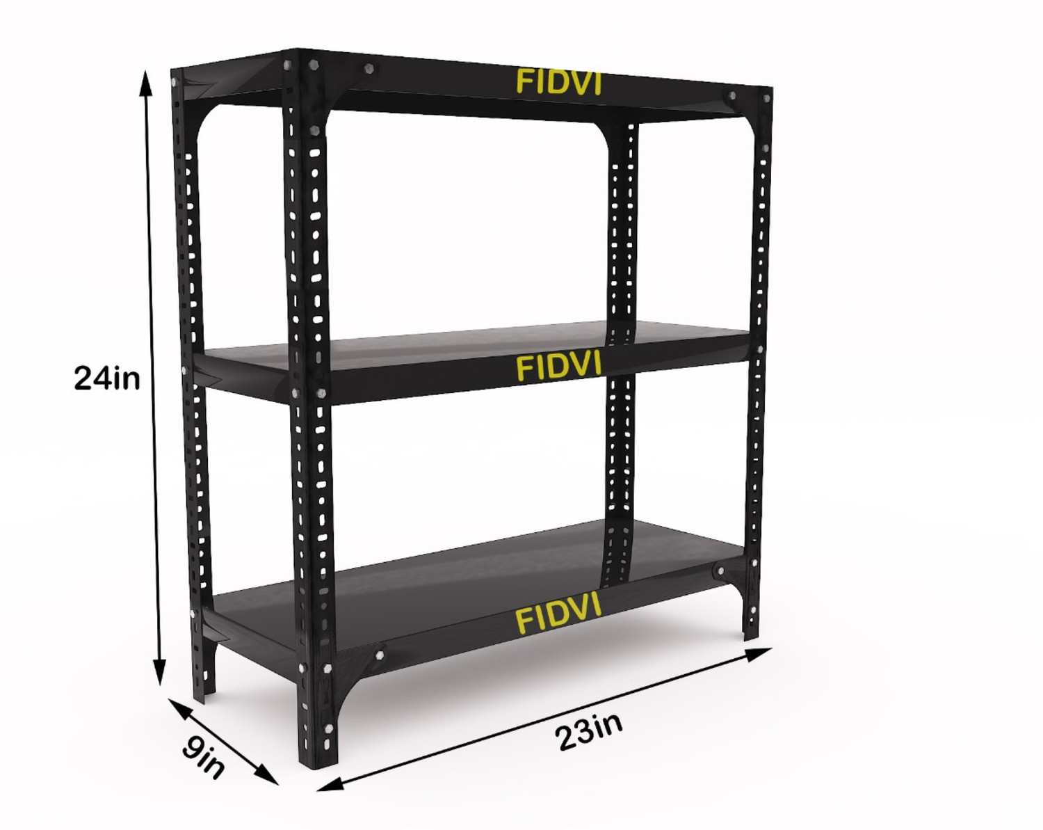 Image of FIDVI Iron Rack Metal Shelves Storage Home Shop Luggage Powder Coated (09 inchWx23 inchLx24 inchH) Iron Wall Shelf