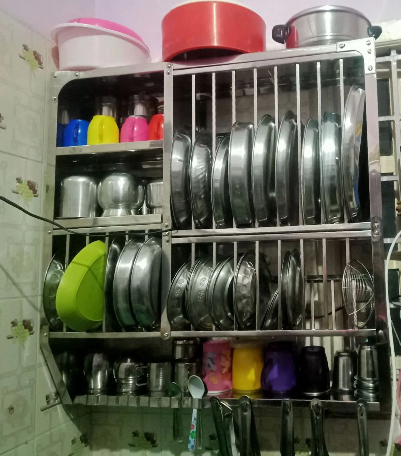 Image of Royel Dish Drainer Kitchen Rack Steel Rack 30*30
