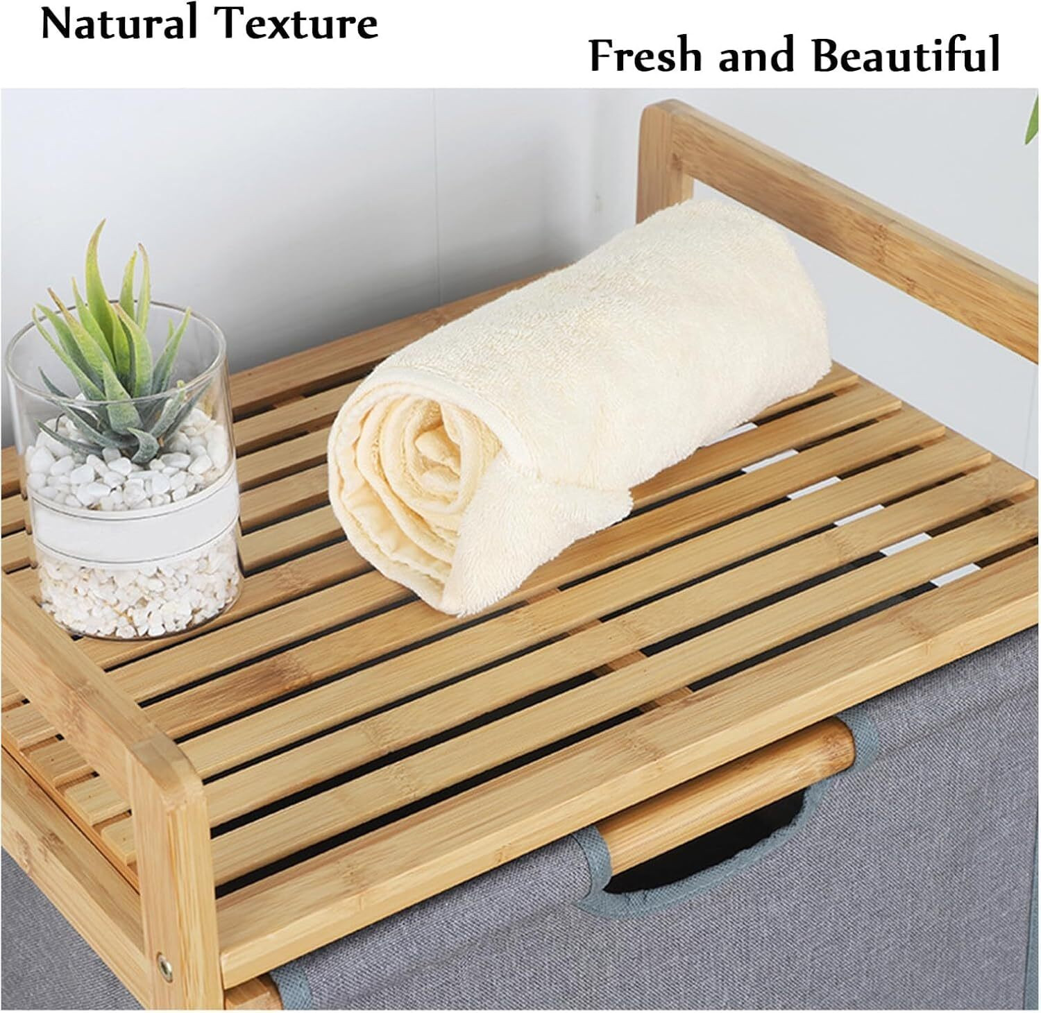 Image of LUKZER Containers Kitchen Rack Wood 3 Layer Multipurpose Bamboo Storage Organiser