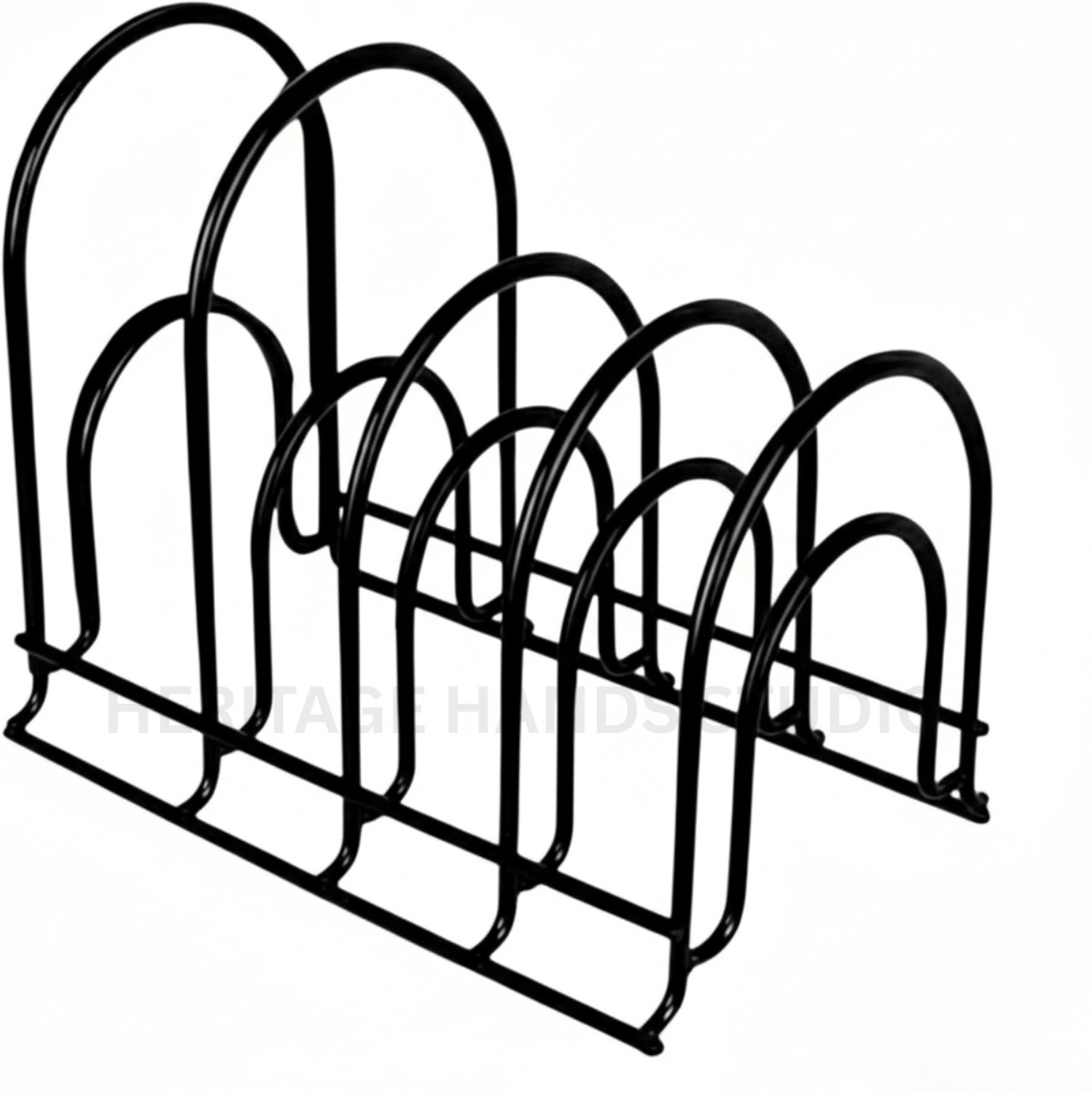 Image of HERITAGE HANDS STUDIO Utensil Kitchen Rack Adjustable Iron Rack with 8 Slots Iron