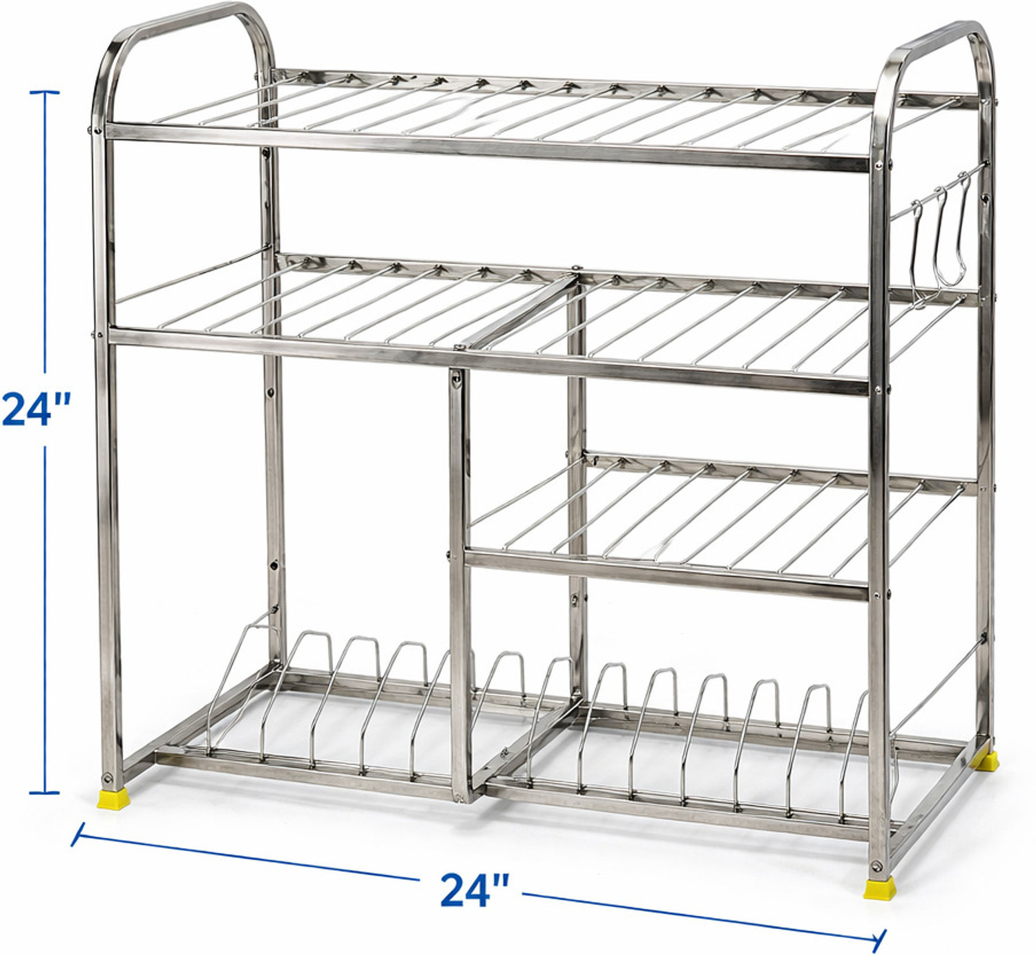 Image of ASTEEL Utensil Kitchen Rack Steel 24*24 inch utensil Bartan rack