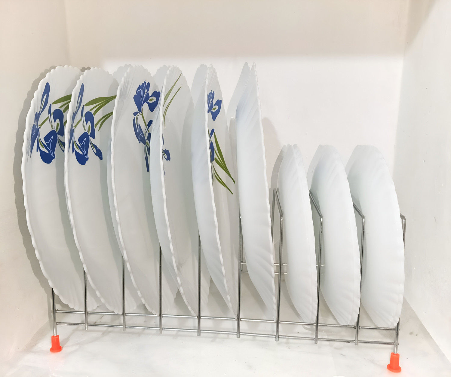 Image of Nexyra Plate Kitchen Rack Steel Plate Stand For Kitchen With 9 Slots, Plate Holder For Kitchen And Dining
