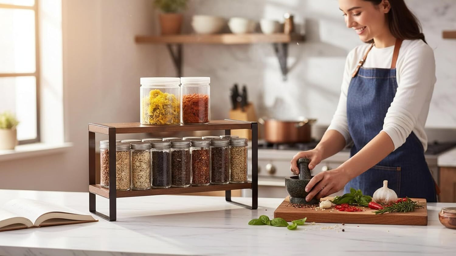 Image of FUTURE GENERATION V GROUP Cutlery Kitchen Rack Iron spice rack shelf
