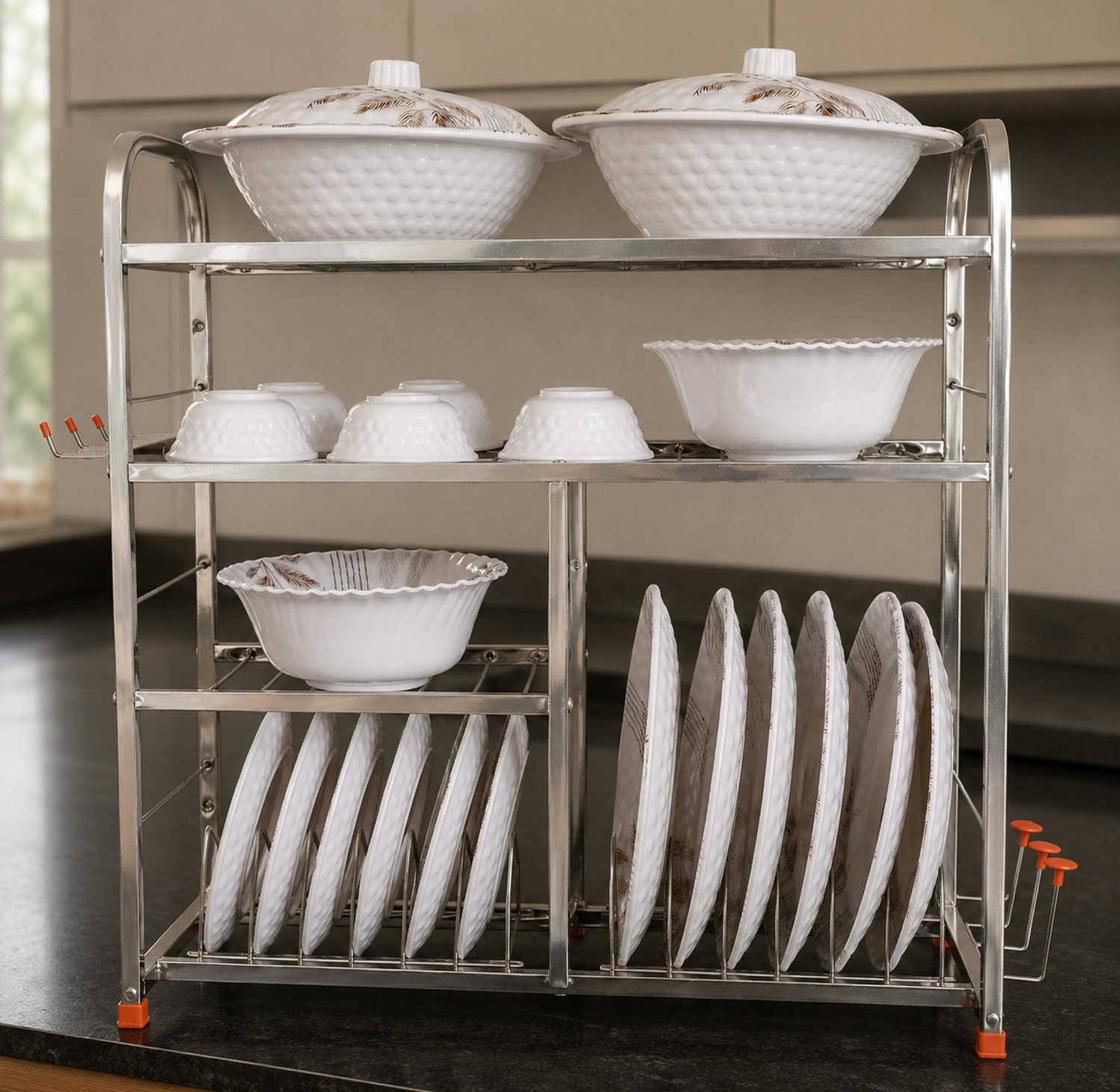 Image of Nexus Lifestyle Utensil Kitchen Rack Steel Kitchen Rack 24*24| Modular Kitchen Utensils Rack