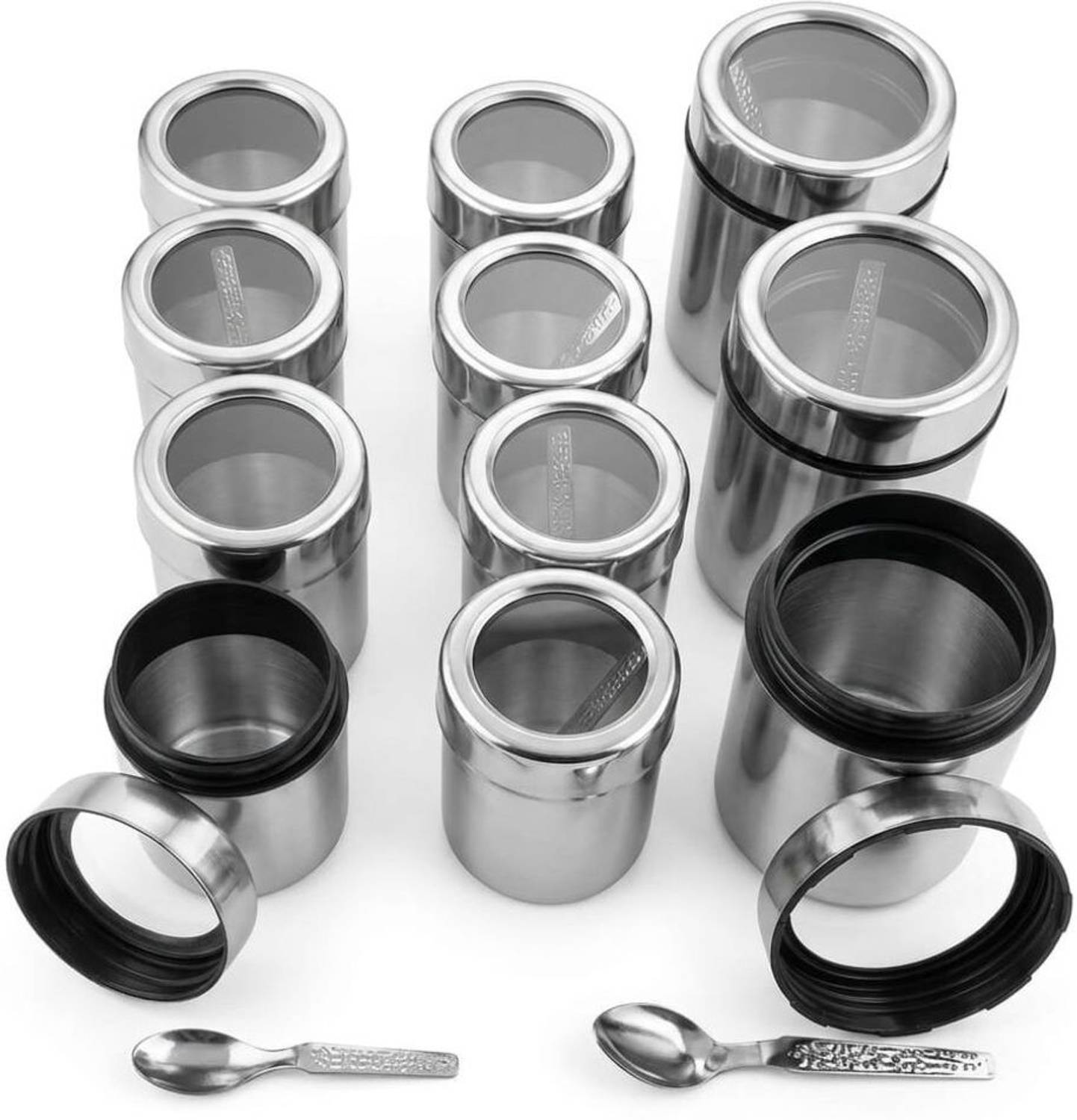 ECOLEX 11-Piece Stainless Steel Spice Organizer - Image 2