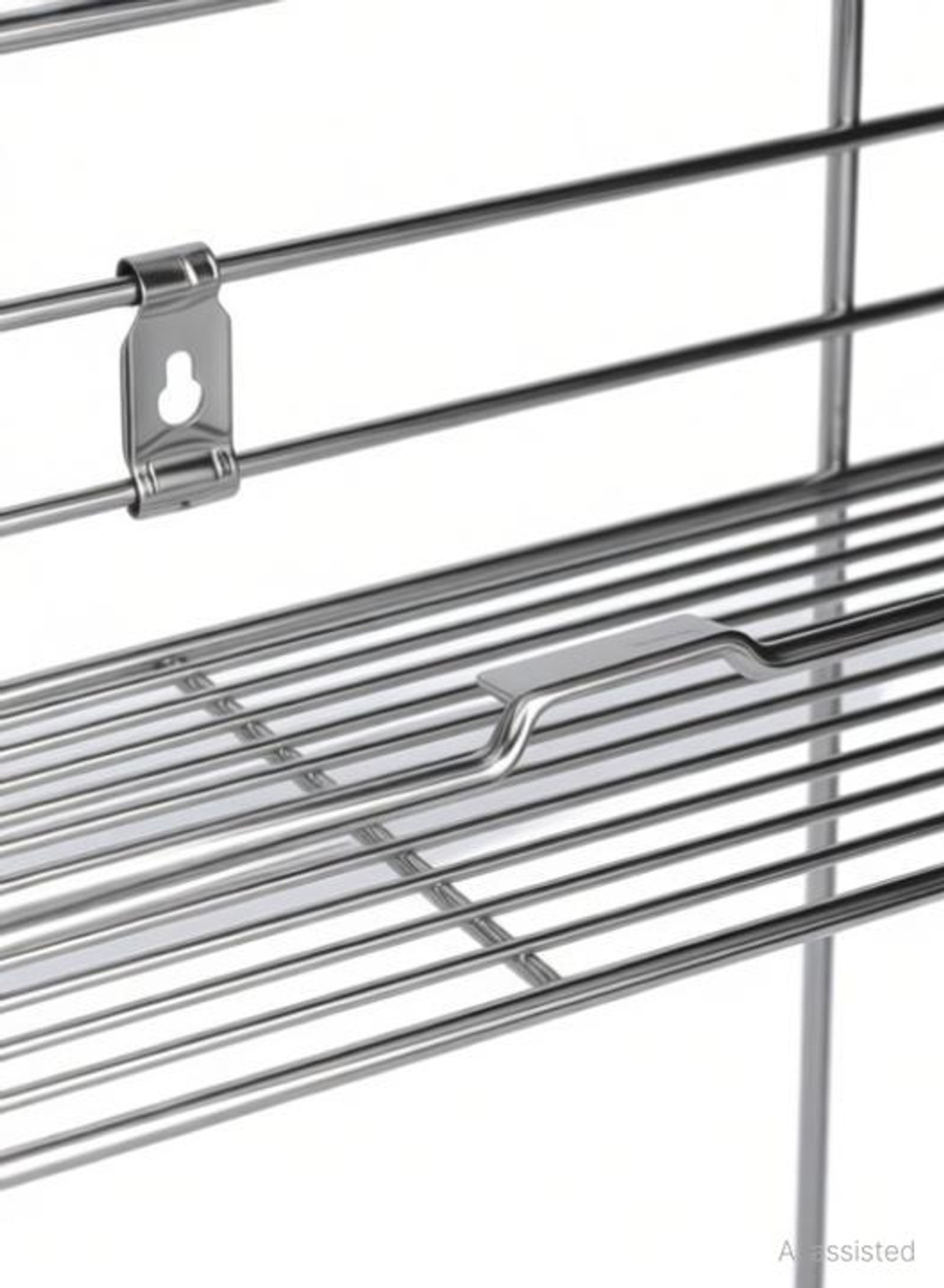 Image of SLB CREATION Containers Kitchen Rack Steel Multipurpose Storage Rack /Shelf, Double Layer Kitchen Rack, Bathroom Shelves and Racks Steel, Wall Mounted Organiser for Home / Spice Bottle Shelf Holder Platform Cabinet (2Layer) Fruits /Vegetables Kitchen Rack (Steel)