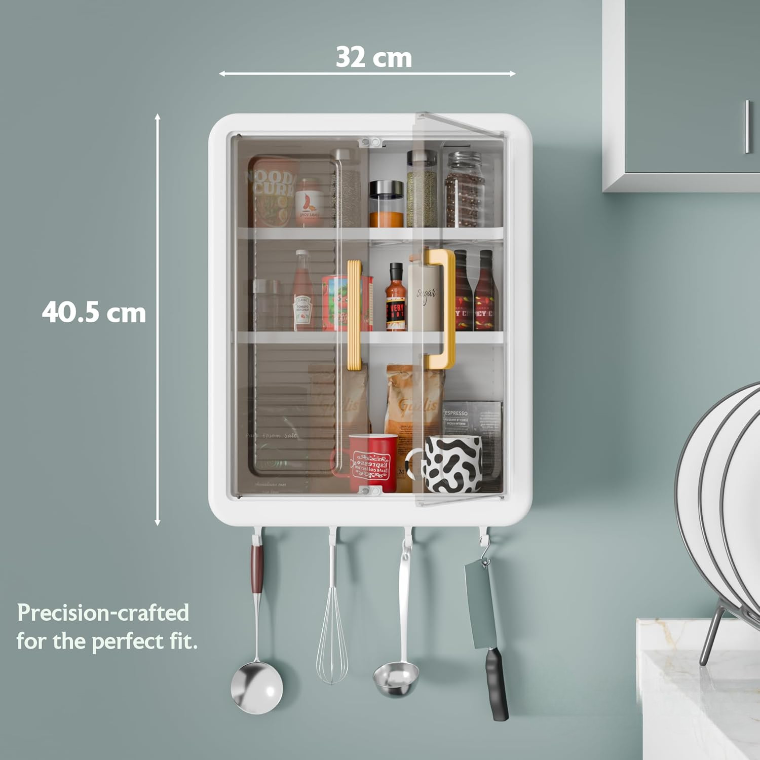 Image of MGKENTERPRISE Bathroom Storage Organizer /Bathroom Cabinet /Bathroom Shelf Plastic Wall Shelf
