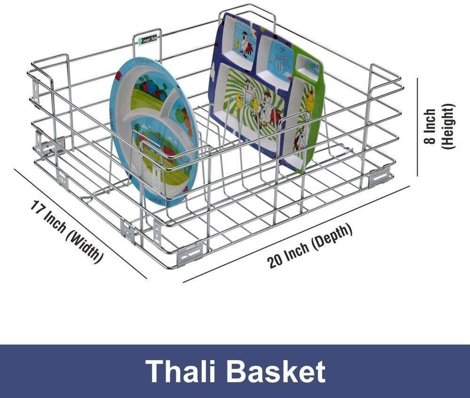 Image of Orbix Cutlery Kitchen Rack Steel 17+20cup , cutlery,thali basket combo