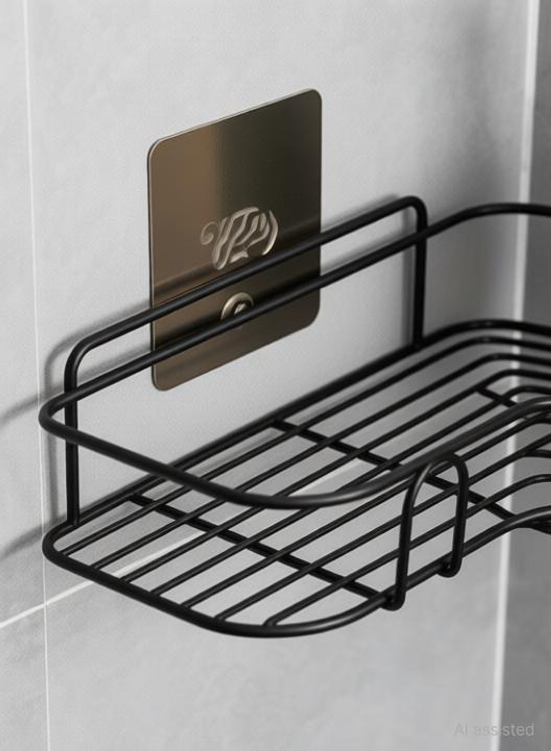 Image of Jiffy Cutlery Kitchen Rack Steel Multipurpose Self Adhesive Wall-Mounted Corner Storage Rack Bathroom Shelf Organizer Kitchen Basket Cosmetic Hanging Shower Caddy Rack Stainless Steel Wall Shelf  (Number of Shelves - 1, Black)