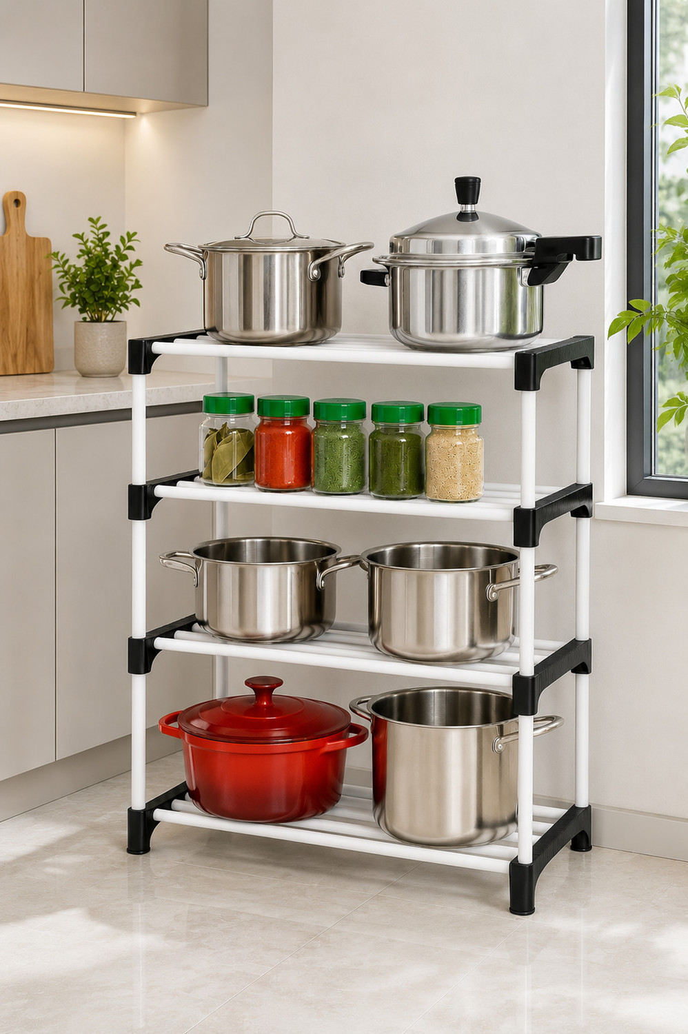 Image of ZENVEXYO Ideal for entryway, bedroom, living room, balcony, office, or dorm room. Plastic Collapsible Shoe Stand
