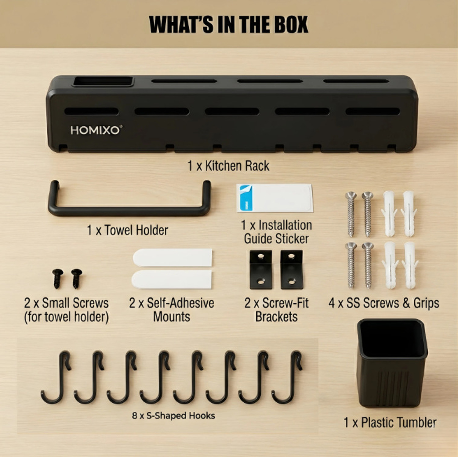 Image of Surety for Safety Shelf Plastic Wall Mount Knife Holder Plastic Kitchen Trolley
