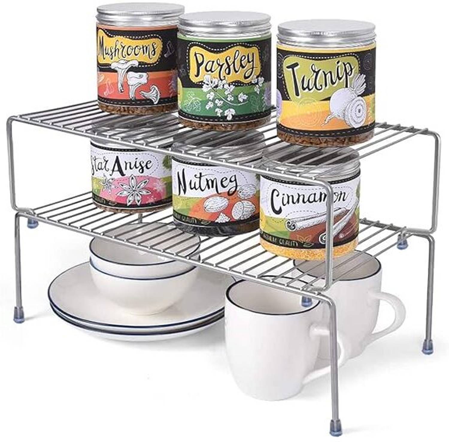 Smartslide Containers Kitchen Rack Steel Organizer, Expandable & Stackable Counter Spice Racks, Multifunctional Storag — Spice Boxes & Masala Dabbas