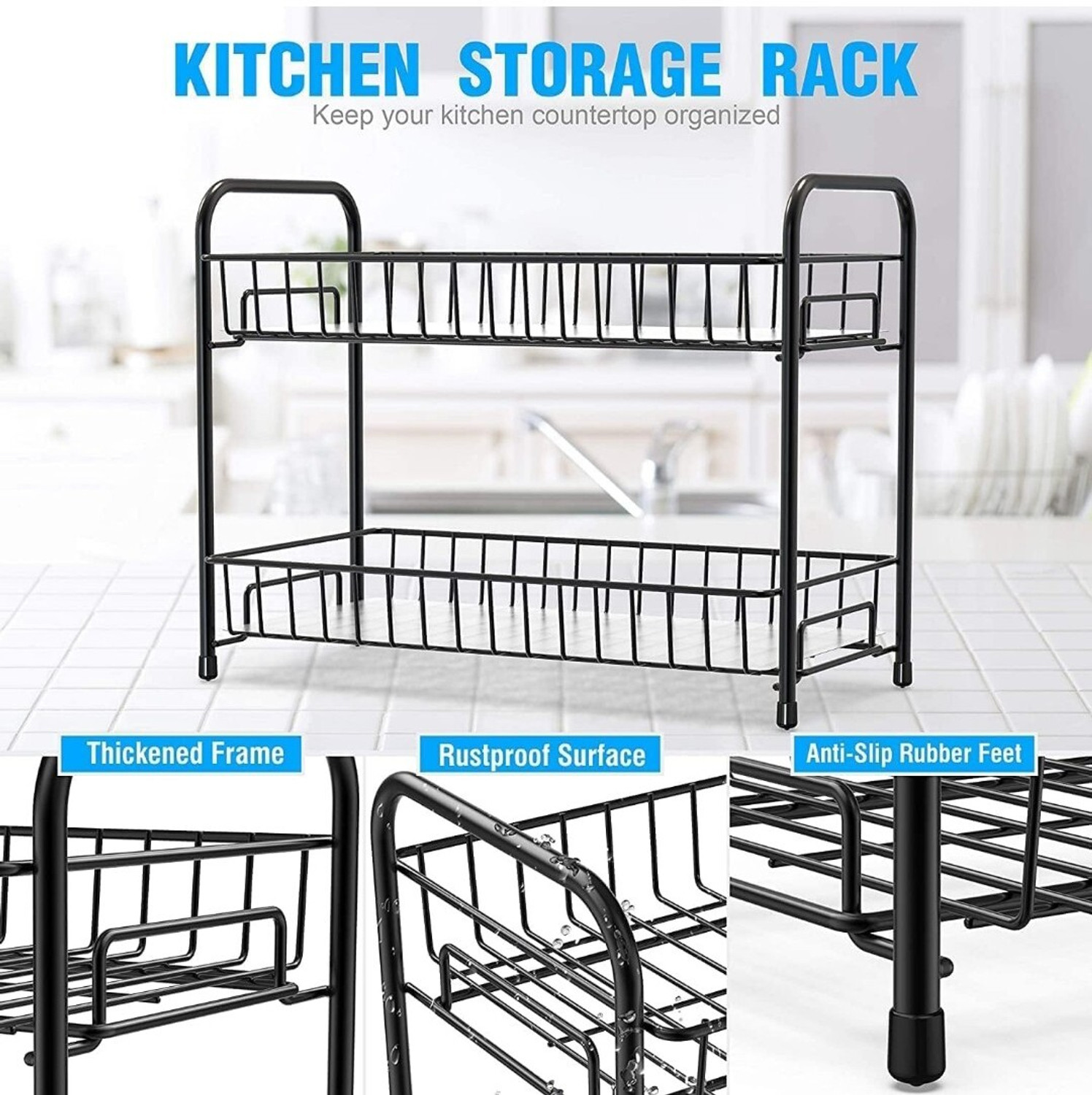 Image of Sorath Plastic, Steel Kitchen Trolley