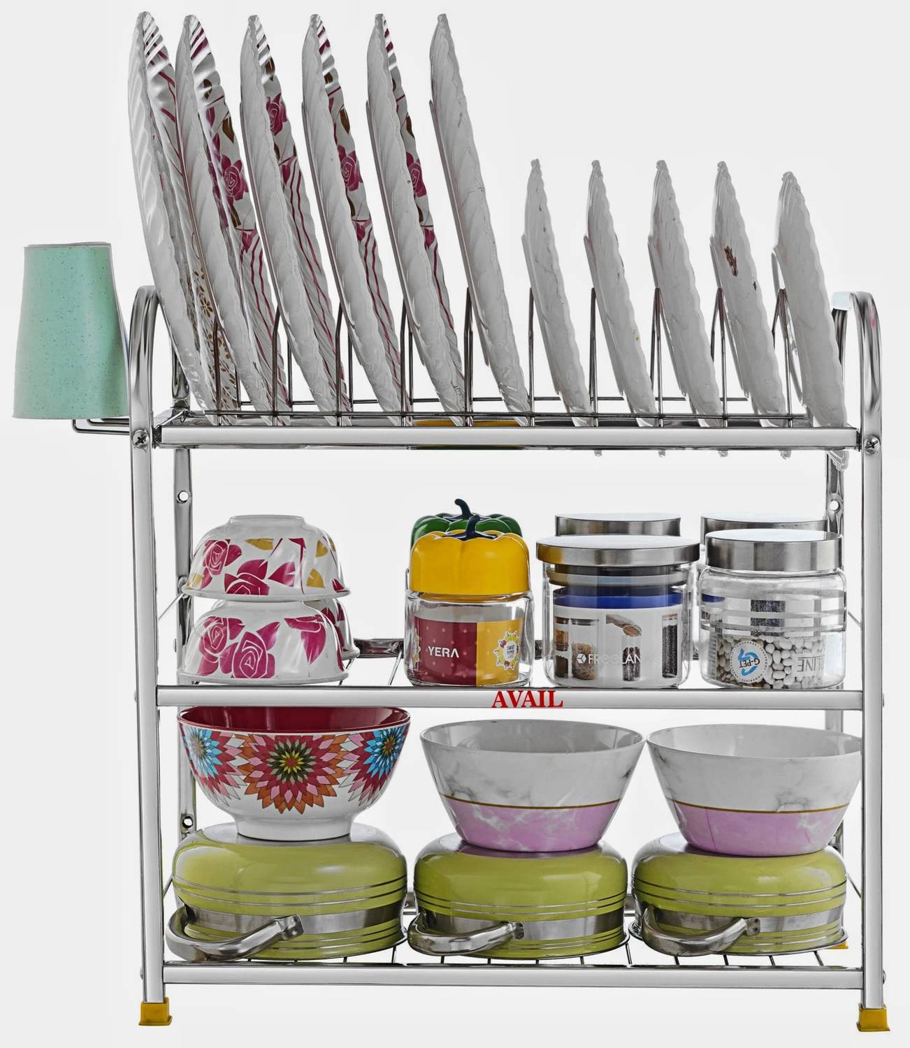 DEMIQON Utensil Kitchen Rack Steel — Kitchen Organizers & Racks