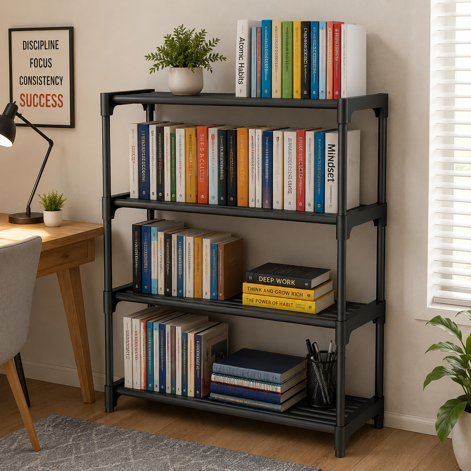 Image of kaiser store Containers Kitchen Rack Multipurpose 4 Tier Plastic Rack Plastic