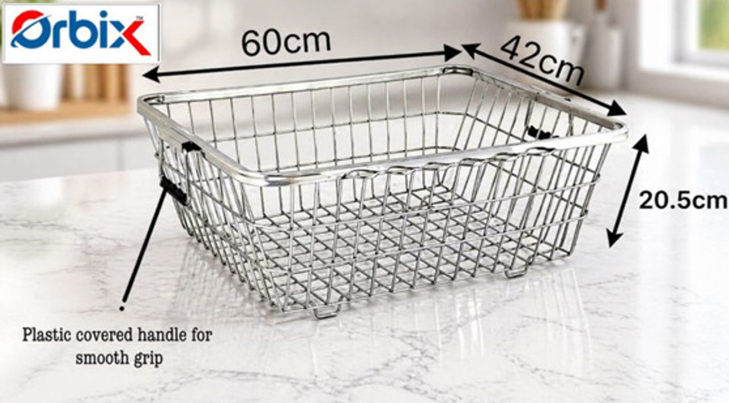 Image of Orbix Containers Kitchen Rack Steel dish drainer rust proof utensil rack and heavy duty kitchen organizer