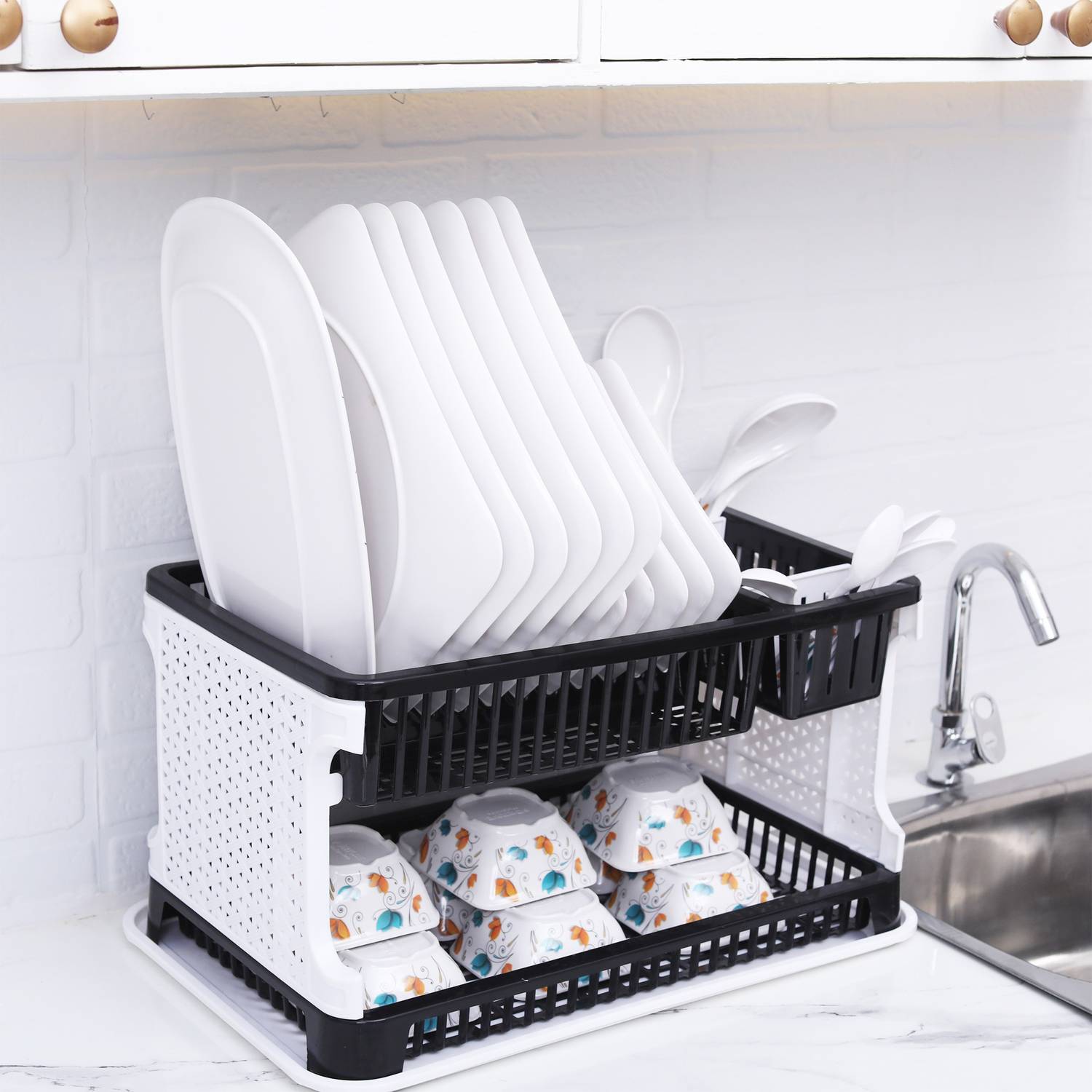 Flipkart SmartBuy Dish Drainer Kitchen Rack Plastic Dish Drainer Kitchen Rack Plastic Kitchen — Kitchen Organizers & Racks