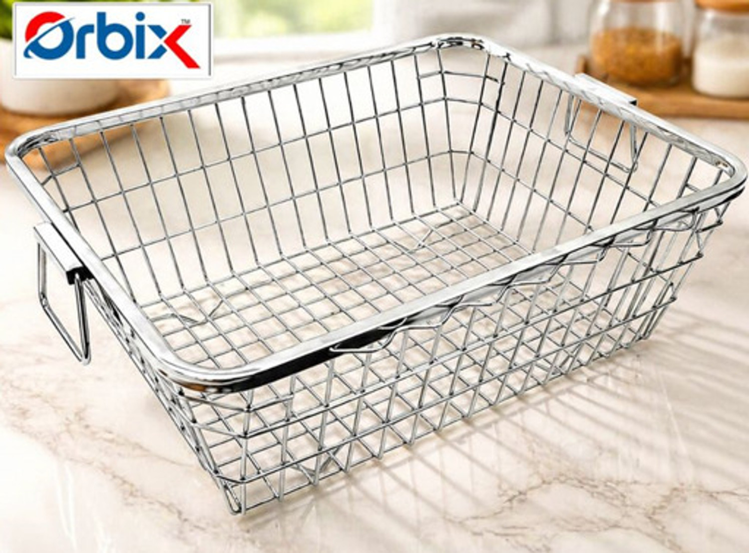 Image of Orbix Containers Kitchen Rack Steel dish drainer rust proof utensil rack and heavy duty kitchen organizer