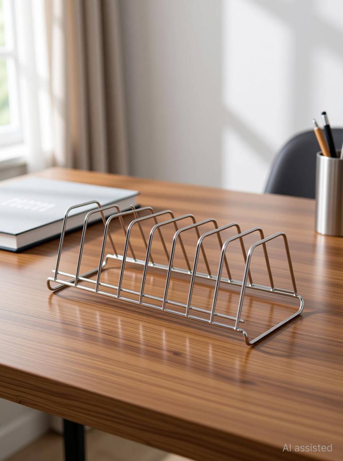 Arushi Fashion Plate Kitchen Rack Steel Plate stand&Hook Rail