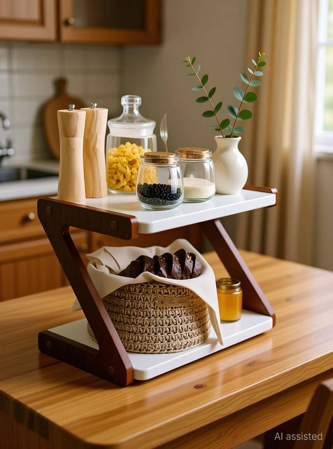 Yookeer Utensil Kitchen Rack Wood kitchen organiser, kitchen stand, kitchen rack organizer — Kitchen Organizers & Racks