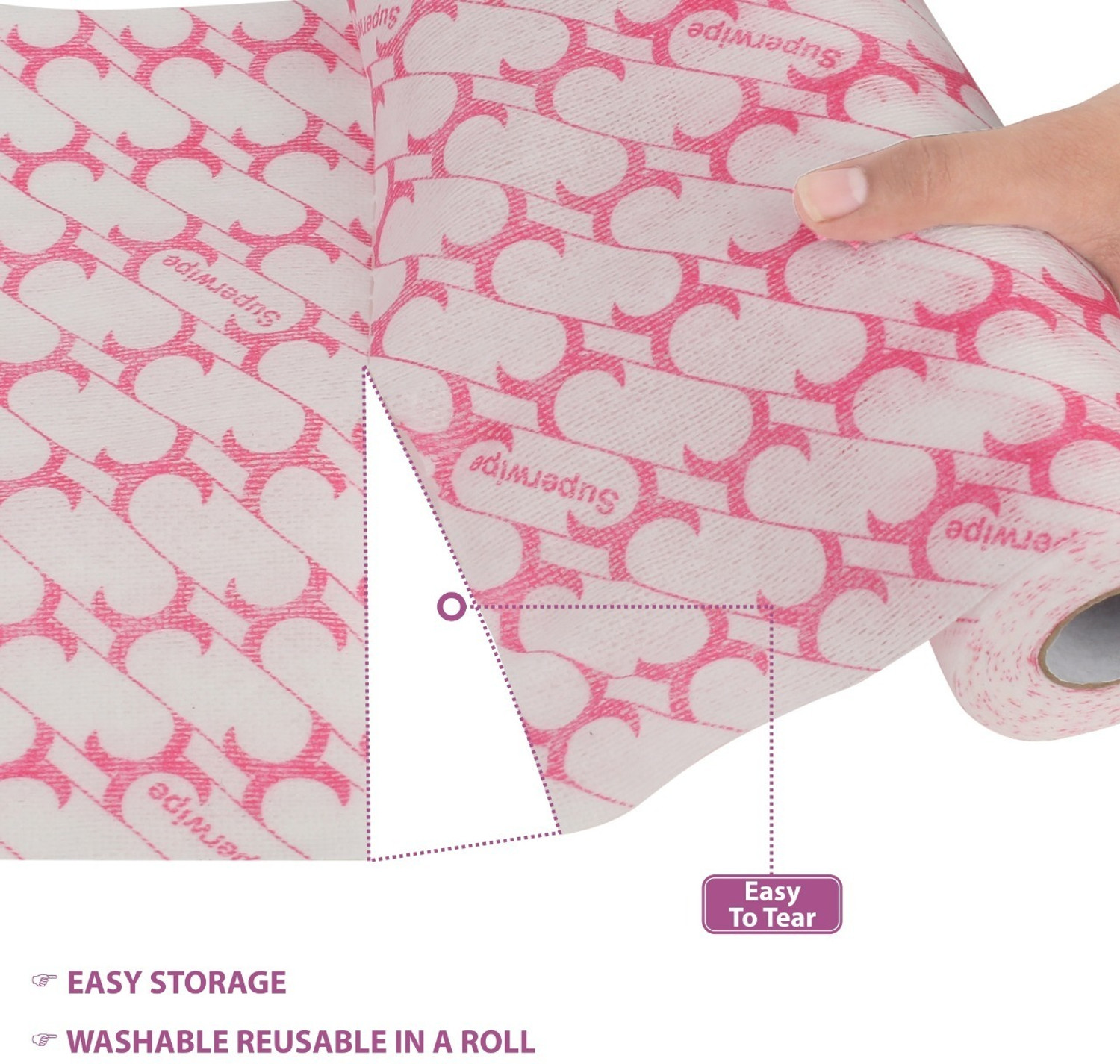 Image of GINNI Swipe Roll-For Spotless Shiny House & Kitchen Surface (50 Sheets in each roll) (1 Ply, 50 Sheets)