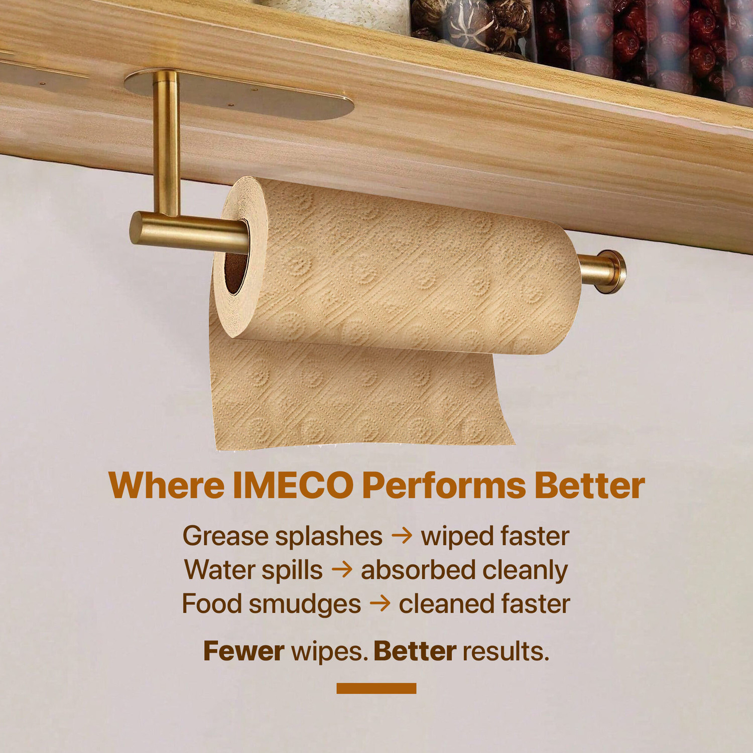 Image of IMECO Bamboo Kitchen Tissue Rolls | Extra Strong & Soft | Oil & Water Absorbent
