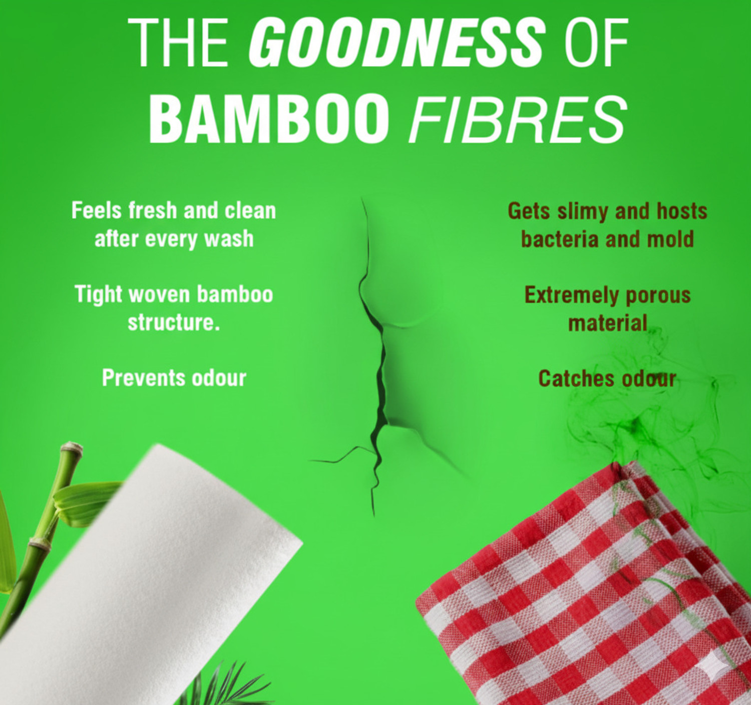 Image of eeco Reusable Kitchen Towel, (20 sheets x 100 times, 2000 wipes), Made from Bamboo