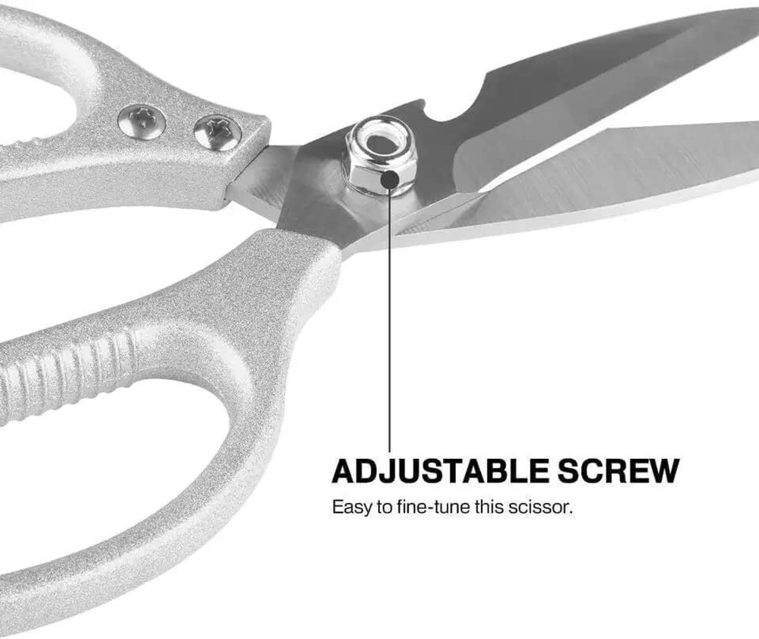 Image of homken Multipurpose Stainless Steel Kitchen Scissors for Meat, Chicken & Fish Stainless Steel All-Purpose Scissor