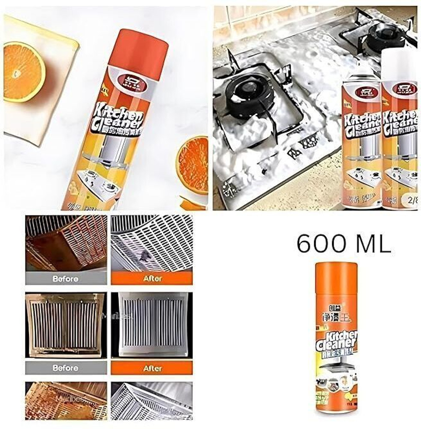 Image of PAXONIC Kitchen Cleaning Foam Spray, Effectively Remove Oil & Stain & Greasy Surface Kitchen Cleaner