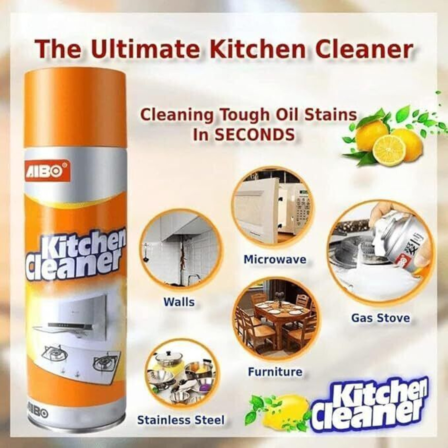 Image of PAXONIC Kitchen Cleaning Foam Spray, Effectively Remove Oil & Stain & Greasy Surface Kitchen Cleaner