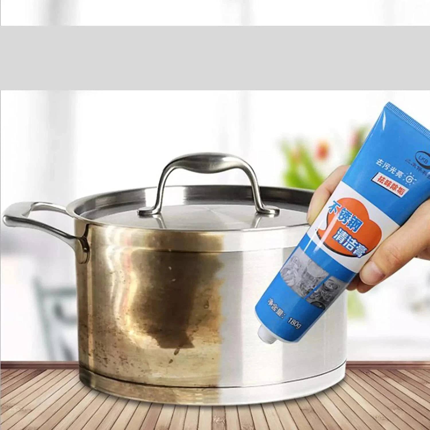 9Up 1Pc Kitchen Stainless Steel Polish Cream | Multi-Purpose Rust Remover Kitchen Cleaner
