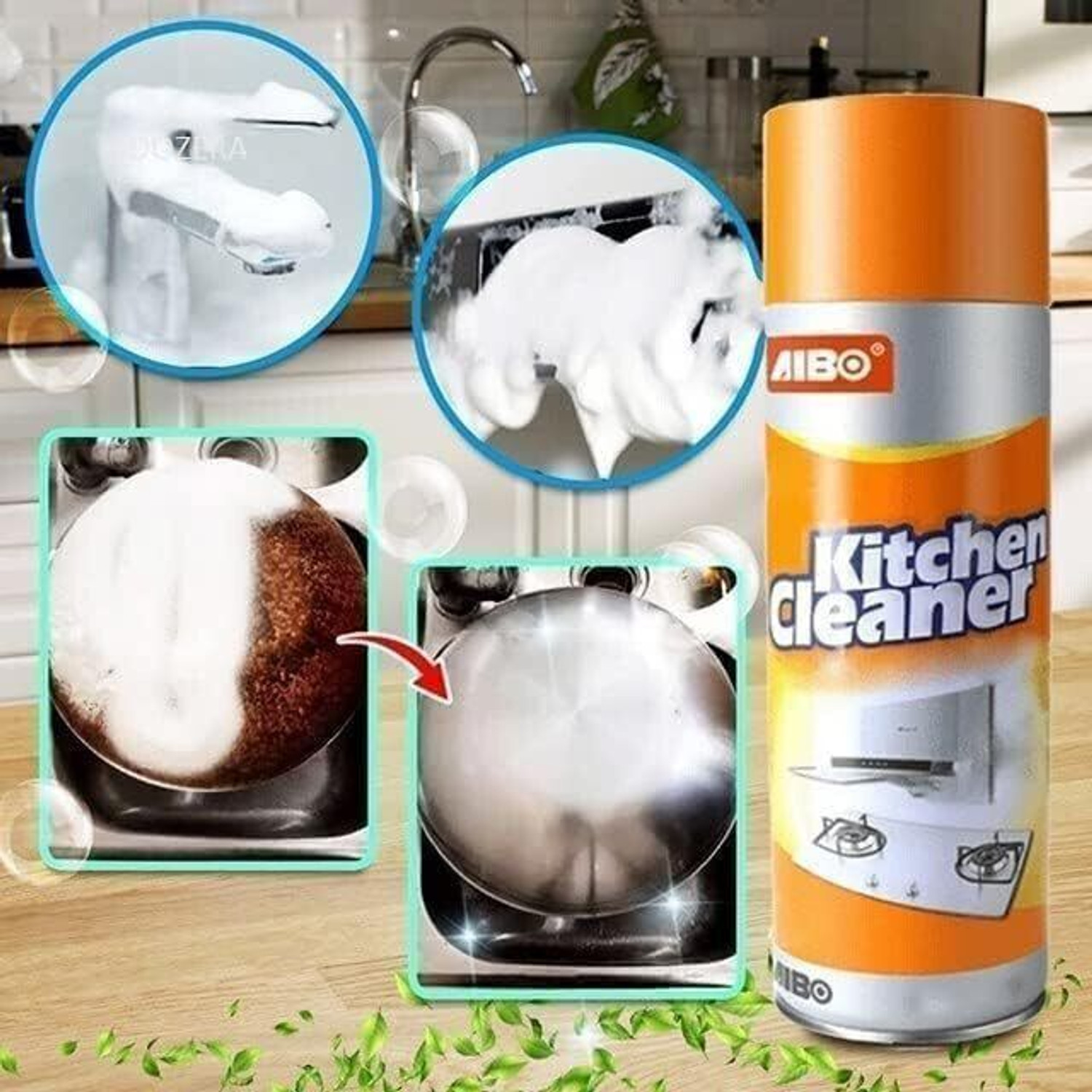 Image of PAXONIC Kitchen Cleaning Foam Spray, Effectively Remove Oil & Stain & Greasy Surface Kitchen Cleaner