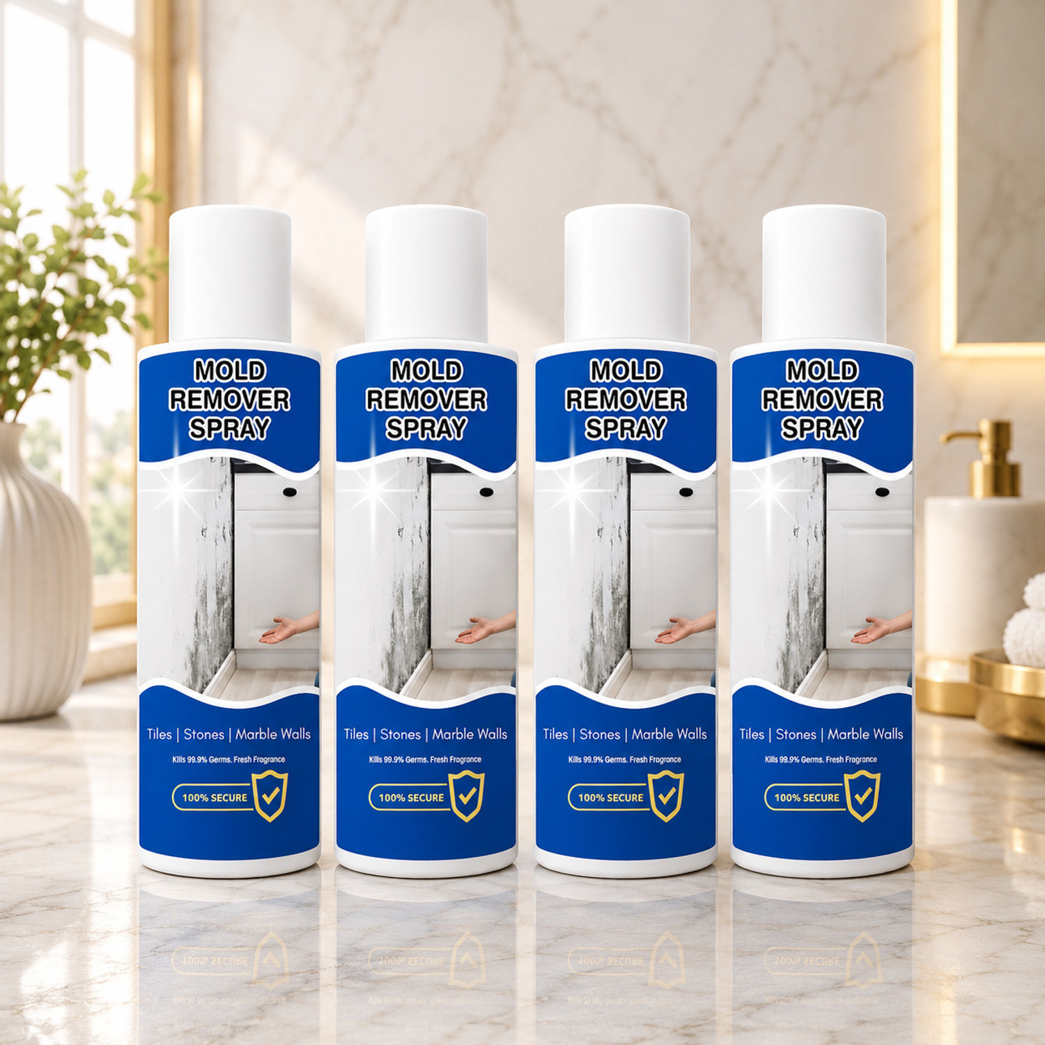 Image of Clear XL Mold Remover Gel Cleaner for Bathroom Tiles, Walls, Grout Kitchen Cleaner .