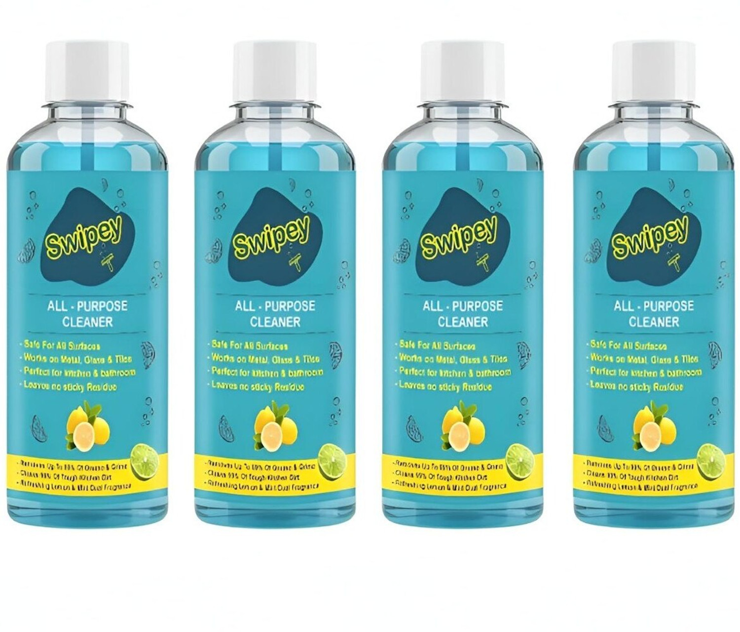 Image of Shivans Swipey All-in-One Cleaner, Removes Grease & Grime Instantly, Lemon PACK 4 *
